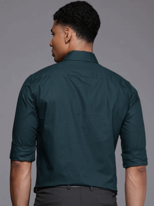 Pure Cotton Standard Slim Fit Opaque Formal Shirt - Image 3